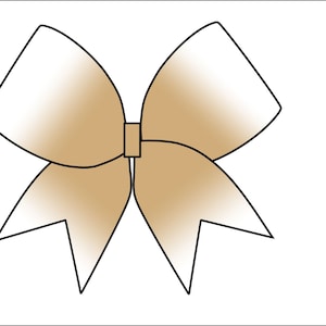 Gold Ombre Cheerbow Template  - Digital File Only - Gold Center Ombre Cheerbow Sublimation File