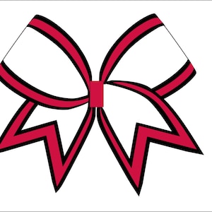 Cheerbow CUT FILE outline bow- Digital File Only - Cheerbow digital design ONLY