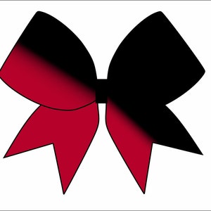 Black and Red ombre Cheerbow Sublimation Template  - Digital File Only - Ombre Cheerbow design