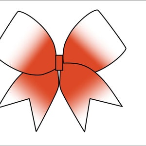 Orange Ombre Cheerbow file  - Digital File Only - Cheerbow sublimation file