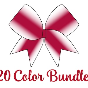 Ombre center color Cheerbow design Bundle - Digital File Only - Cheerbow sublimation designs -