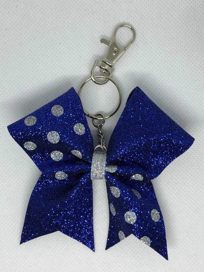 Mini Custom Cheer Bow Keychains 2 Color Options Etsy