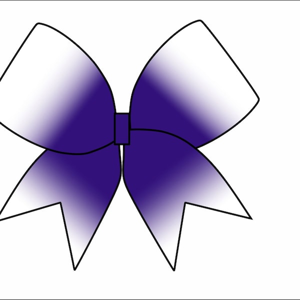 Purple Ombre Center Cheerbow Template  - Digital File Only - Purple ombre cheerbow