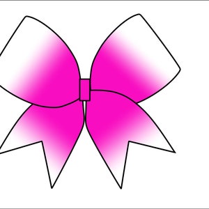Neon Pink Ombre Cheerbow  - Digital File Only - Cheerbow sublimation file