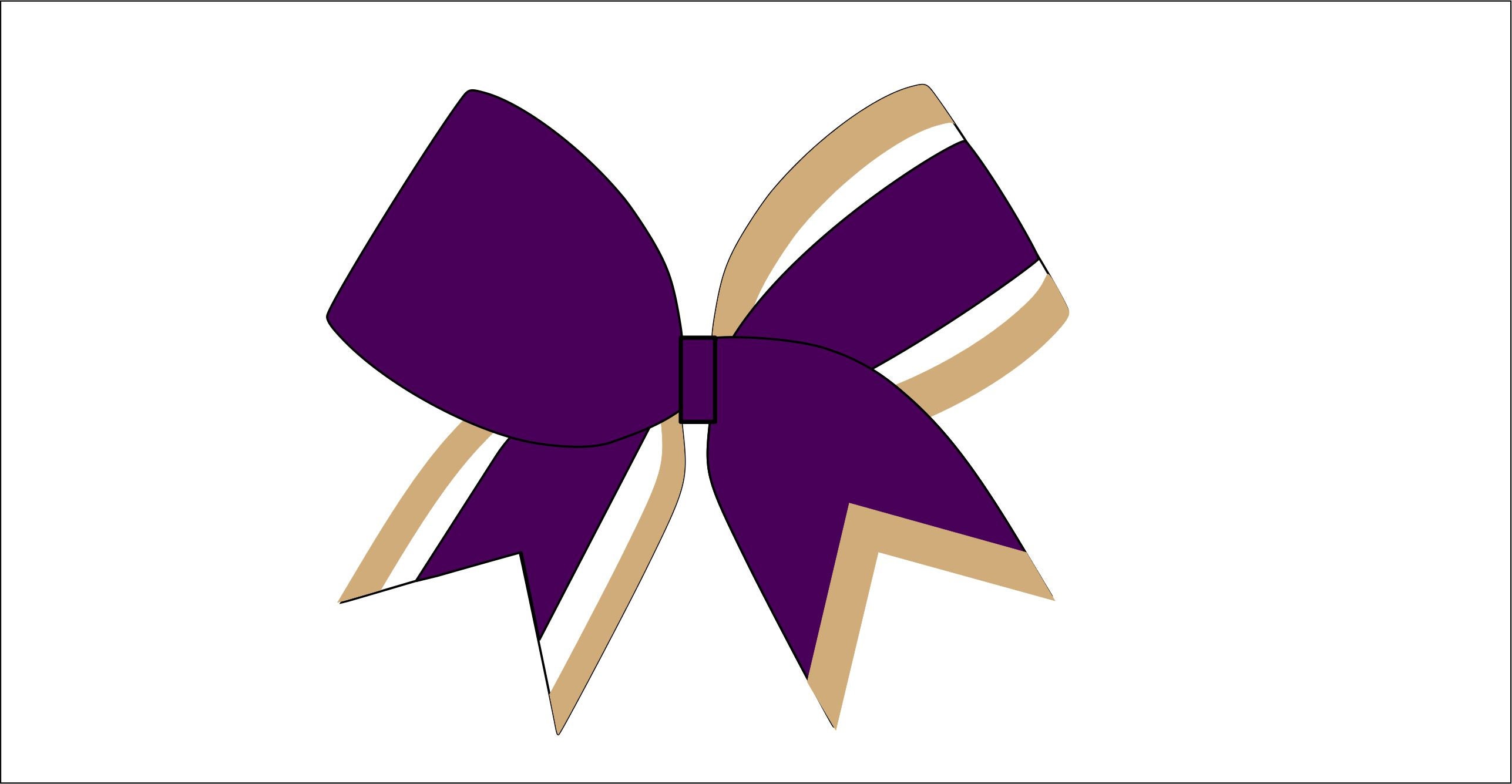 Purple Cheer Bow Clipart