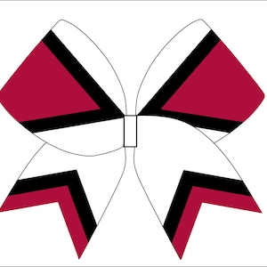 Cheerbow CUT FILE 3 inch cheerbow - Digital File Only - Chevron tails and top Angle V