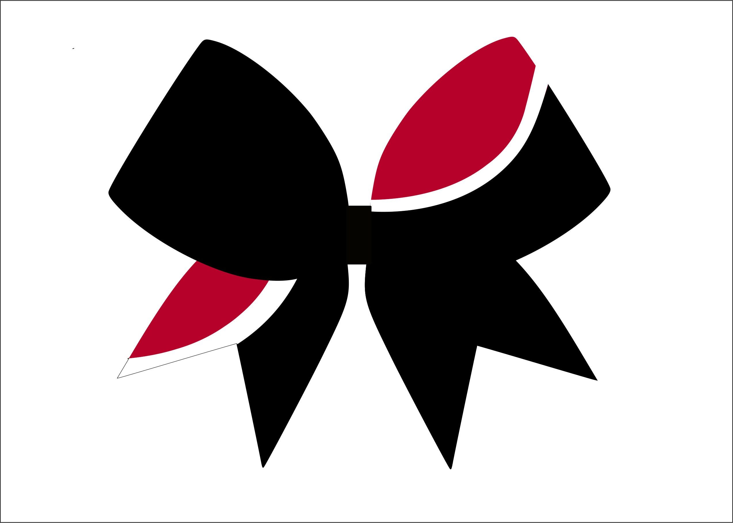 Black Cheer Bow Clipart