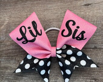 Bundle Lil Sis bow designs - Digital File Only - Cheerbow sublimation file