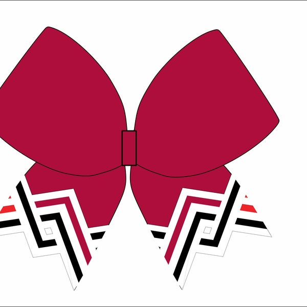 Chevron double tails CUT FILE 3 inch cheerbow - Digital File Only - Cheerbow tails SVG Instant Download