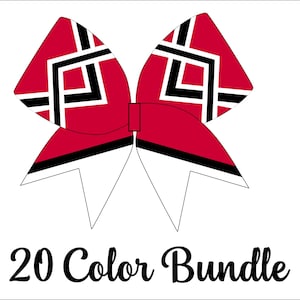 Cheerbow Bundle Competition Design  - Digital File Only - Cheerbow sublimation file - 20 Colors