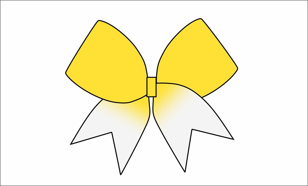 Yellow Ombre Cheerbow Template Digital File Only Yellow Ombre Yellow Ombre Cheerbow Template Digital File Only Yellow Ombre