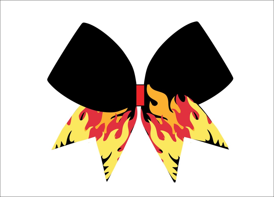 Flame Tail Cheerbow Template Digital File Only Flame Tail Flame Tail Cheerbow Template Digital File Only Flame Tail