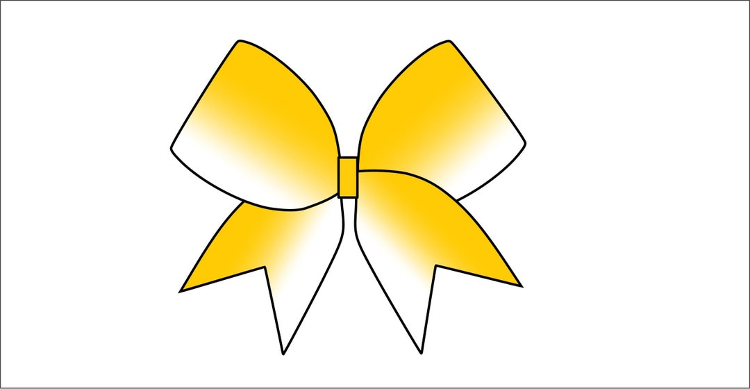 Yellow Ombre Cheerbow Template Digital File Only Yellow Ombre Yellow Ombre Cheerbow Template Digital File Only Yellow Ombre