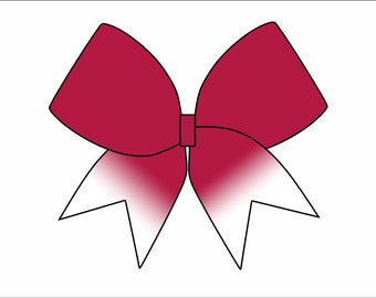 May include: A large, red bow with white tips. The bow is made of a soft, silky material and has a classic, elegant design.