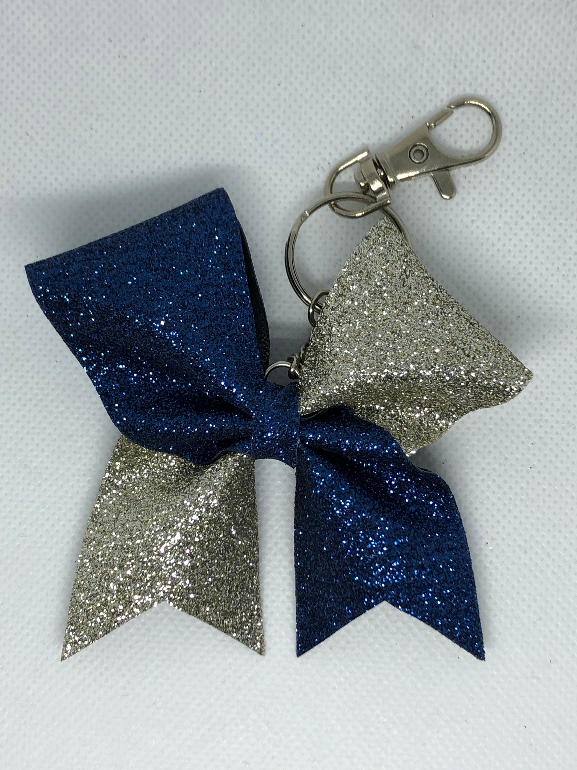 Mini Custom Cheer Bow Keychains 2 Color Options Etsy