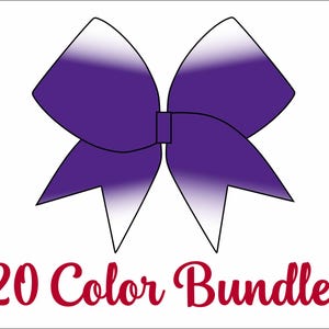 Ombre Cheerbow bundle  - Digital File Only - Cheerbow sublimation file - Sublimation File and rhinestone pattern
