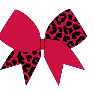 Cheerbow CUT FILE - Digital File Only - Cheerbow digital design ONLY - cheetah print design