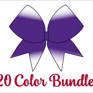 Ombre Cheerbow bundle  - Digital File Only - Cheerbow sublimation file - Sublimation File and rhinestone pattern