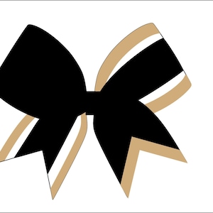 Black Gold stripe Cheerbow - Digital File Only - Cheerbow sublimation file