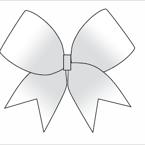 Silver Ombre Cheerbow file  - Digital File Only - Cheerbow sublimation file