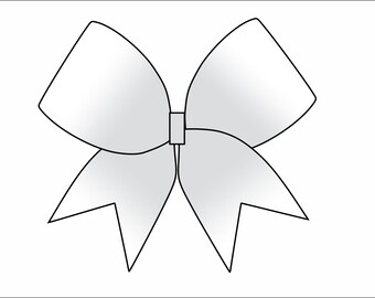 Zilveren ombre Cheerbow-bestand - alleen digitaal bestand - Cheerbow-sublimatiebestand