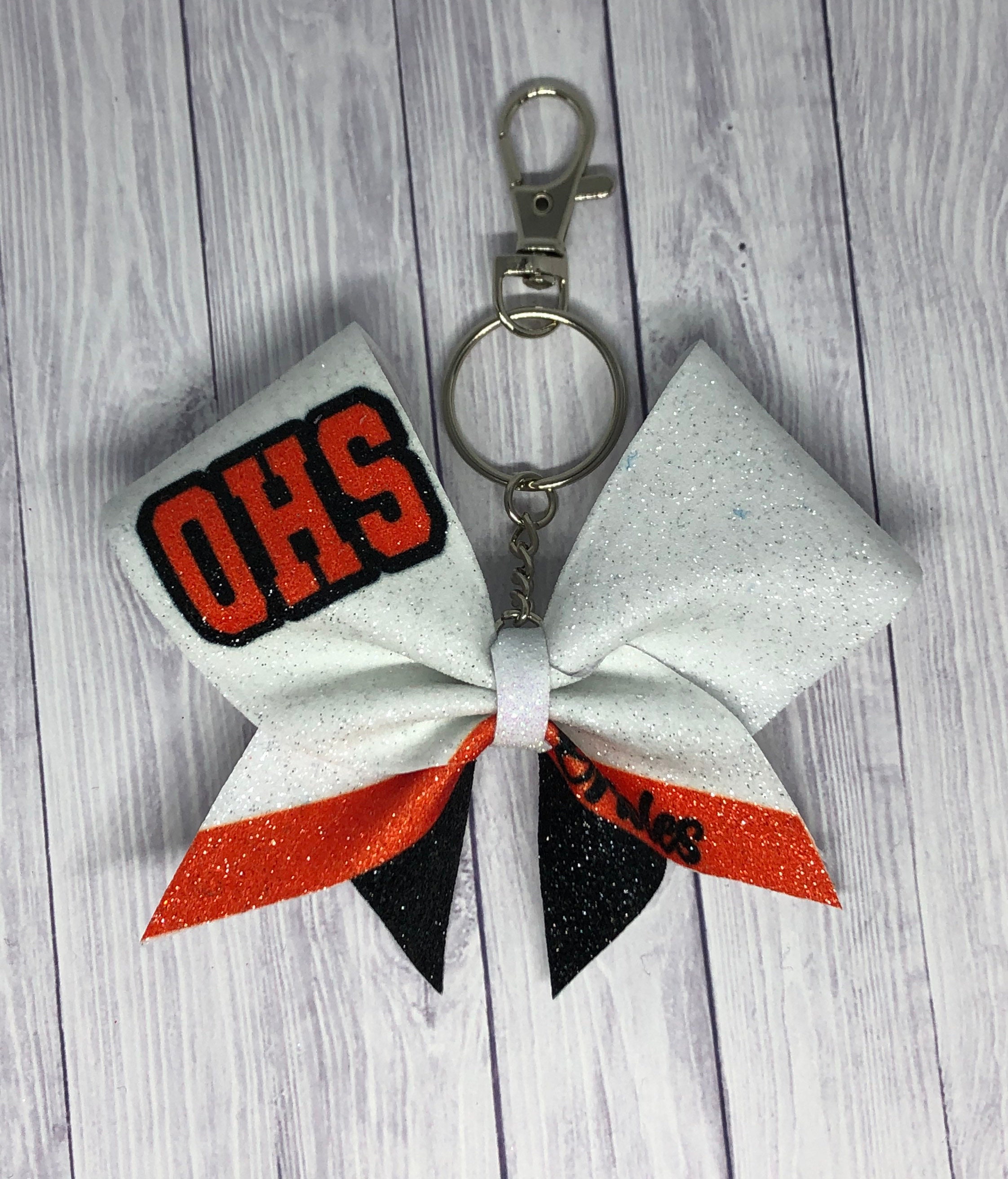 Cheer Bow Keychains Mini bow keychain to match your team Etsy