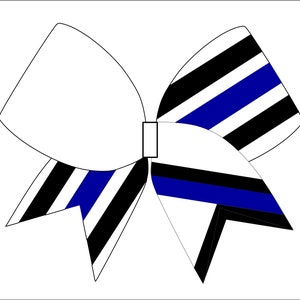 Blue and Black Cheerbow Design  - Digital File Only - Cheerbow sublimation file - NOT A CUT FILE