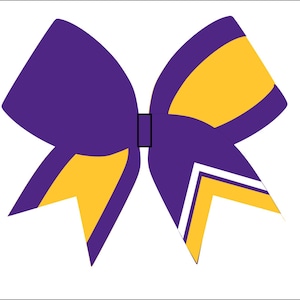 Purple and yellow Cheerbow white tail- Digital File Only - Cheerbow sublimation file