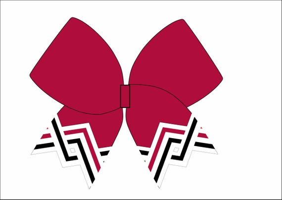 Chevron double tails CUT FILE 3 inch cheerbow - Digital File Only - Cheerbow tails SVG Instant Download