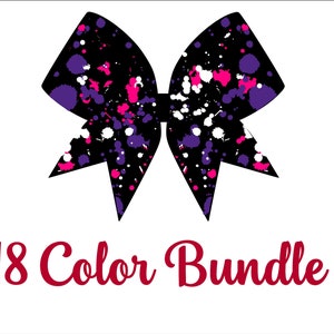 Bundle Paint Splatter Cheerbow Bundle - Digital File Only - Cheerbow sublimation file - Paint splatter cheerbow designs
