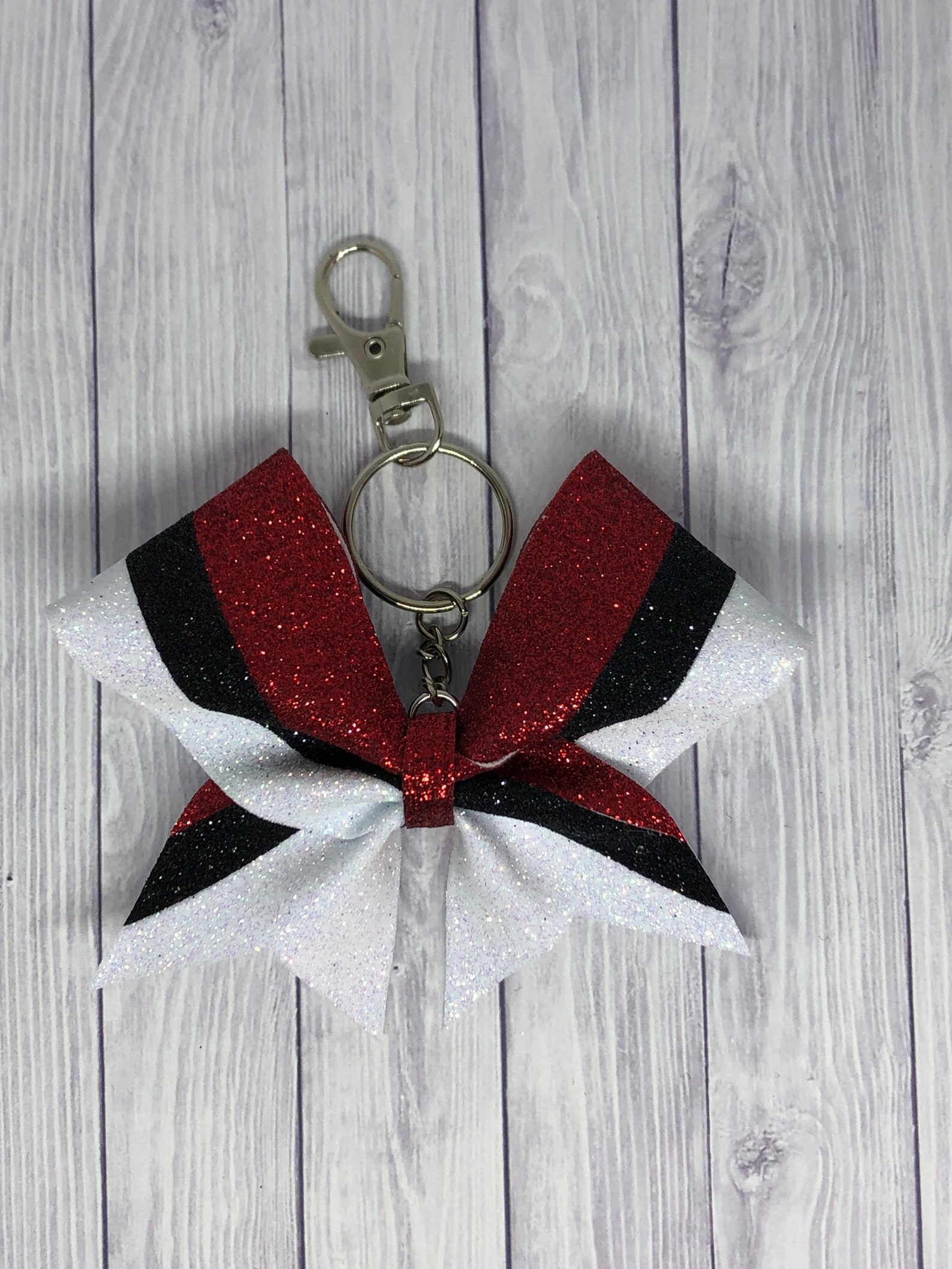 Mini Cheer Bow Keychains Full Glitter 3 Colors Etsy
