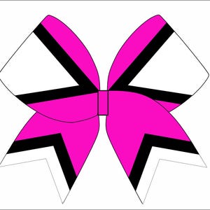 Pink and Black Cheerbow  - Digital File Only - Cheerbow sublimation file -