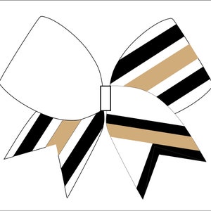 Gold and Black Cheerbow Design  - Digital File Only - Cheerbow sublimation file - NOT A CUT FILE