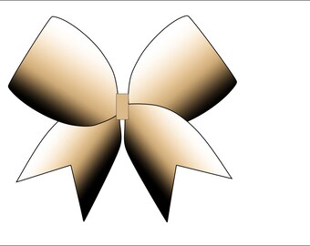 Black Gold Ombre Cheerbow - alleen digitaal bestand - Cheerbow-sublimatiebestand