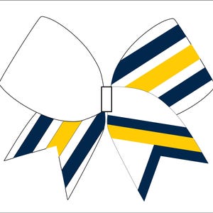 Yellow and Dark Blue Cheerbow Design  - Digital File Only - Cheerbow sublimation file - NOT A CUT FILE