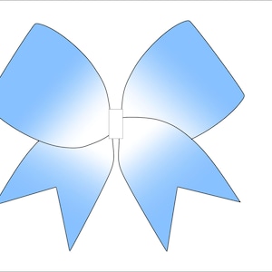 Columbia Blue Ombre Cheerbow Template  - Digital File Only - Sublimation Cheerbow File ONLY