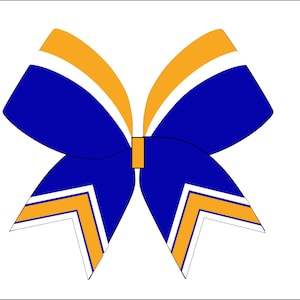 Royal Blue and Athletic Yellow Cheerbow  - Digital File Only - Cheerbow sublimation file - NOT A CUT FILE