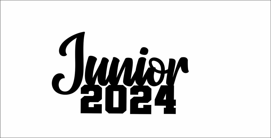 Junior 2024 Cheer Style Bow Template SVG PNG JPG Digital Etsy