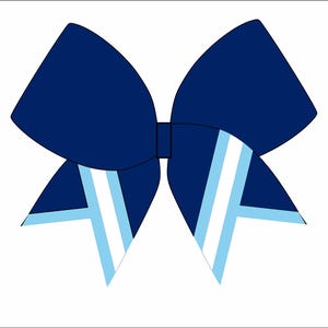 Bundle - Dark Blue and Baby Blue Cheerbow Template  - Digital File Only