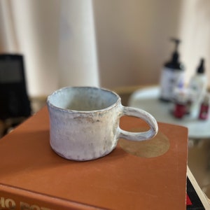 Pearlescent Glazed Ceramic Mug: 8 oz Coffee Cup