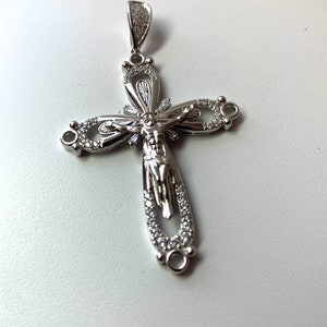 Stamped 925 solid Sterling silver cross pendant