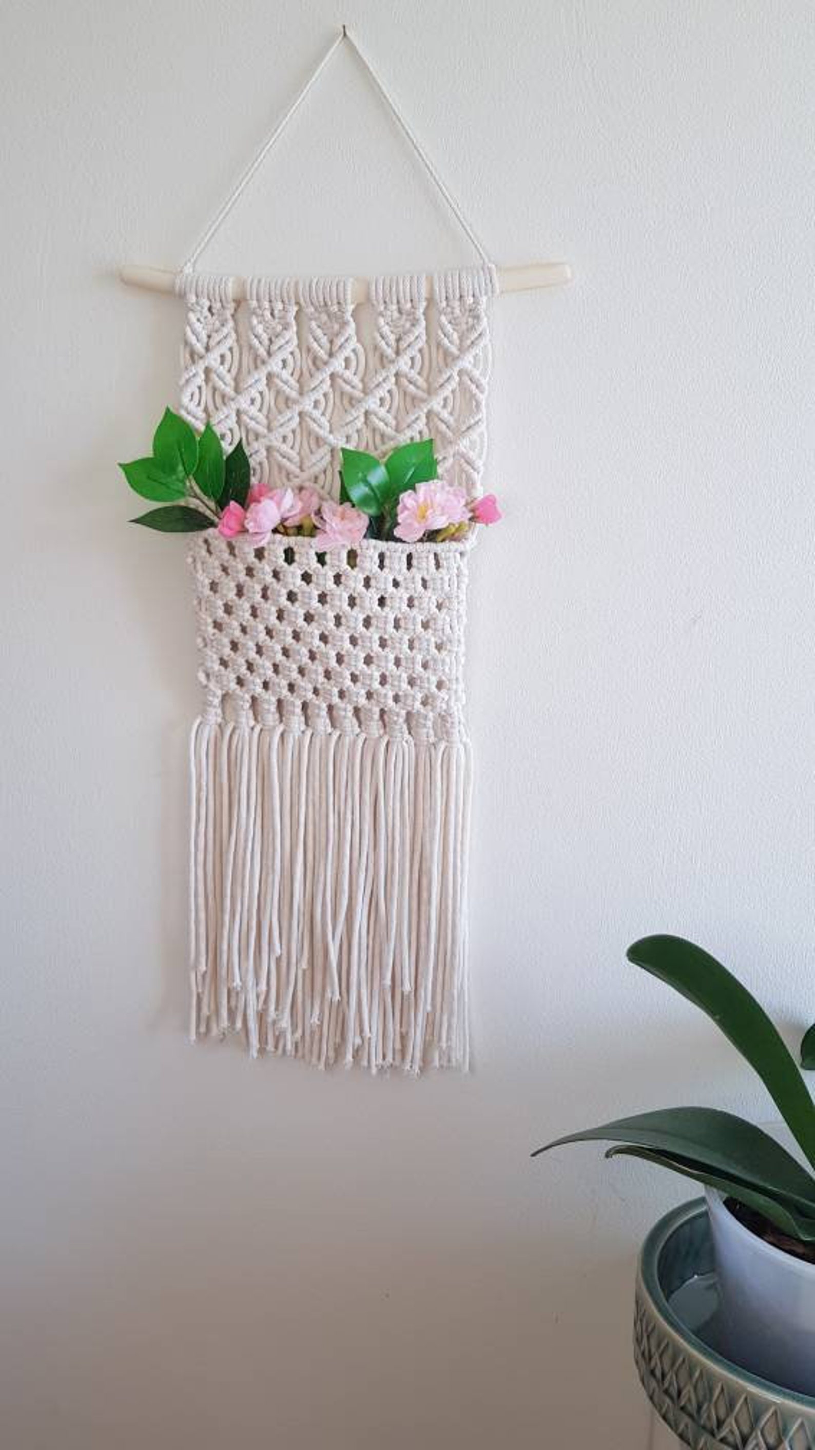 Macrame Pocket / Wall Hanging / Boho Wall Hanging / Macrame Etsy