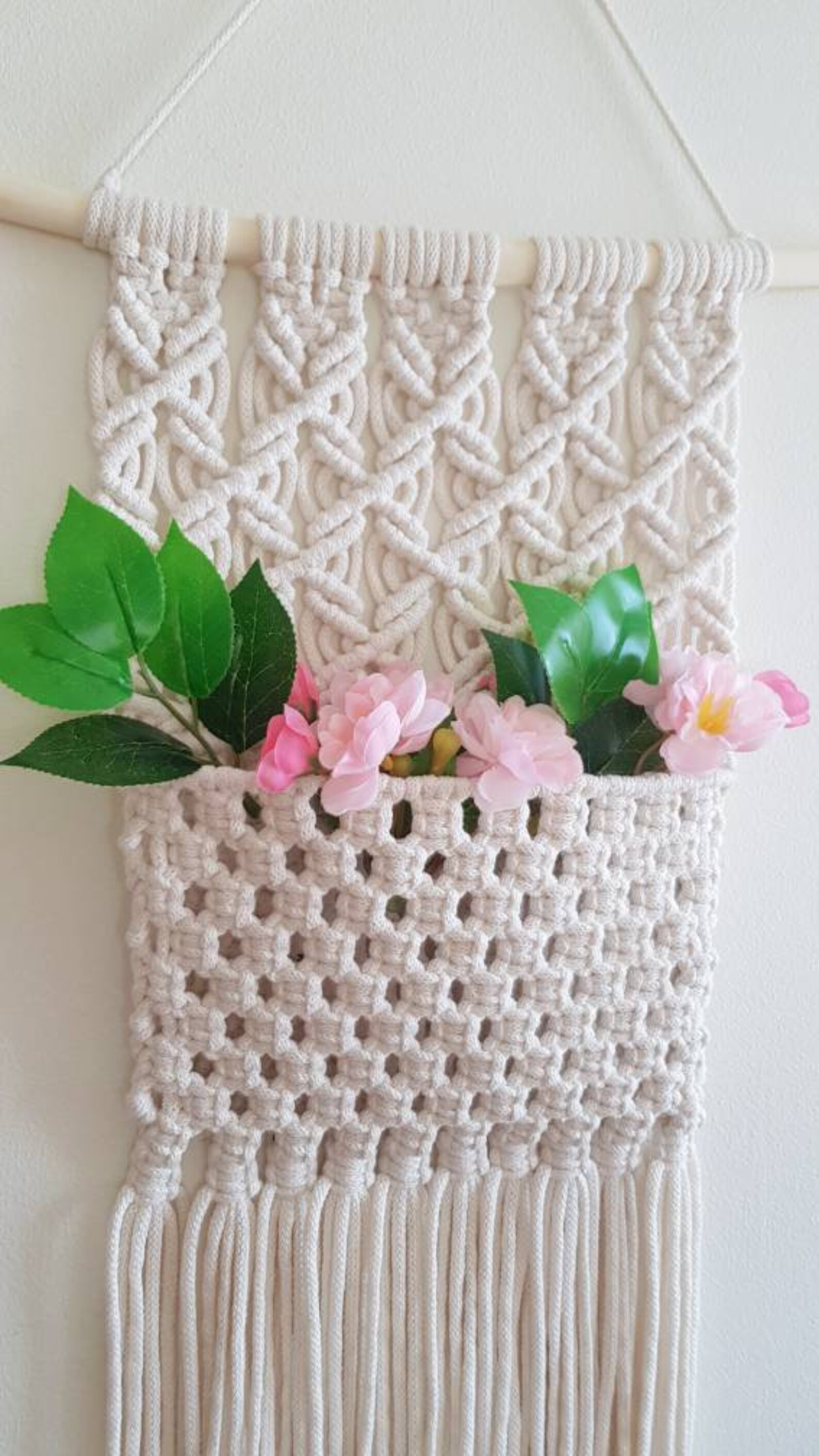 Macrame Pocket / Wall Hanging / Boho Wall Hanging / Macrame Etsy