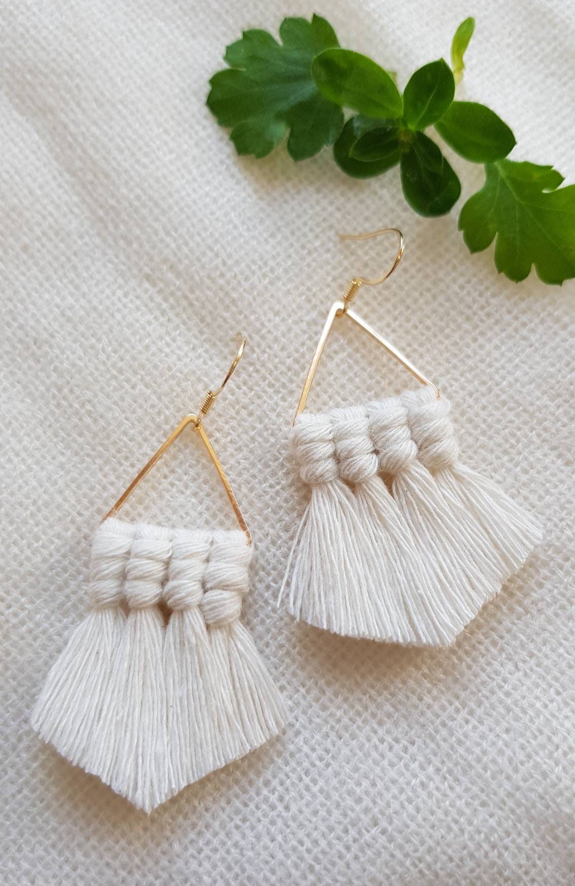 Earrings / Macrame Earrings / Woven Jewelry / Boho / Macrame Etsy