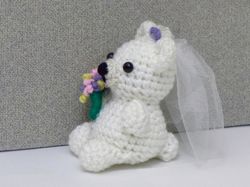 Crochet Wedding Teddy Bear Couple Stuffed Animal Amigurumi Etsy
