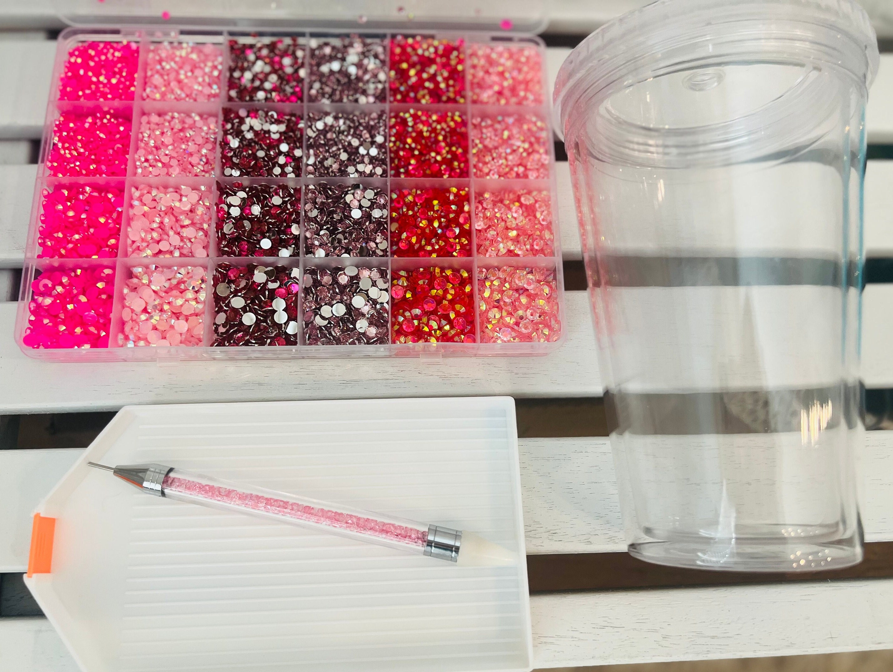 New DIY Rhinestone kit , includes double wall cup, tray and rhinestone pen