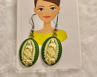 New Virgen de Guadalupe Earrings, stainless steel