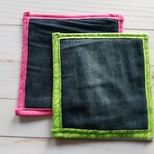 Set of 2 Denim Potholders