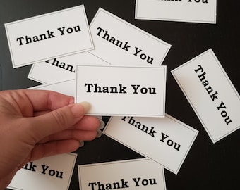 Thank You Card PDF | Business Card Sized Thank You Card | Black and White Modern Thank You Card | Thank You Cards Wedding | Thank You Note