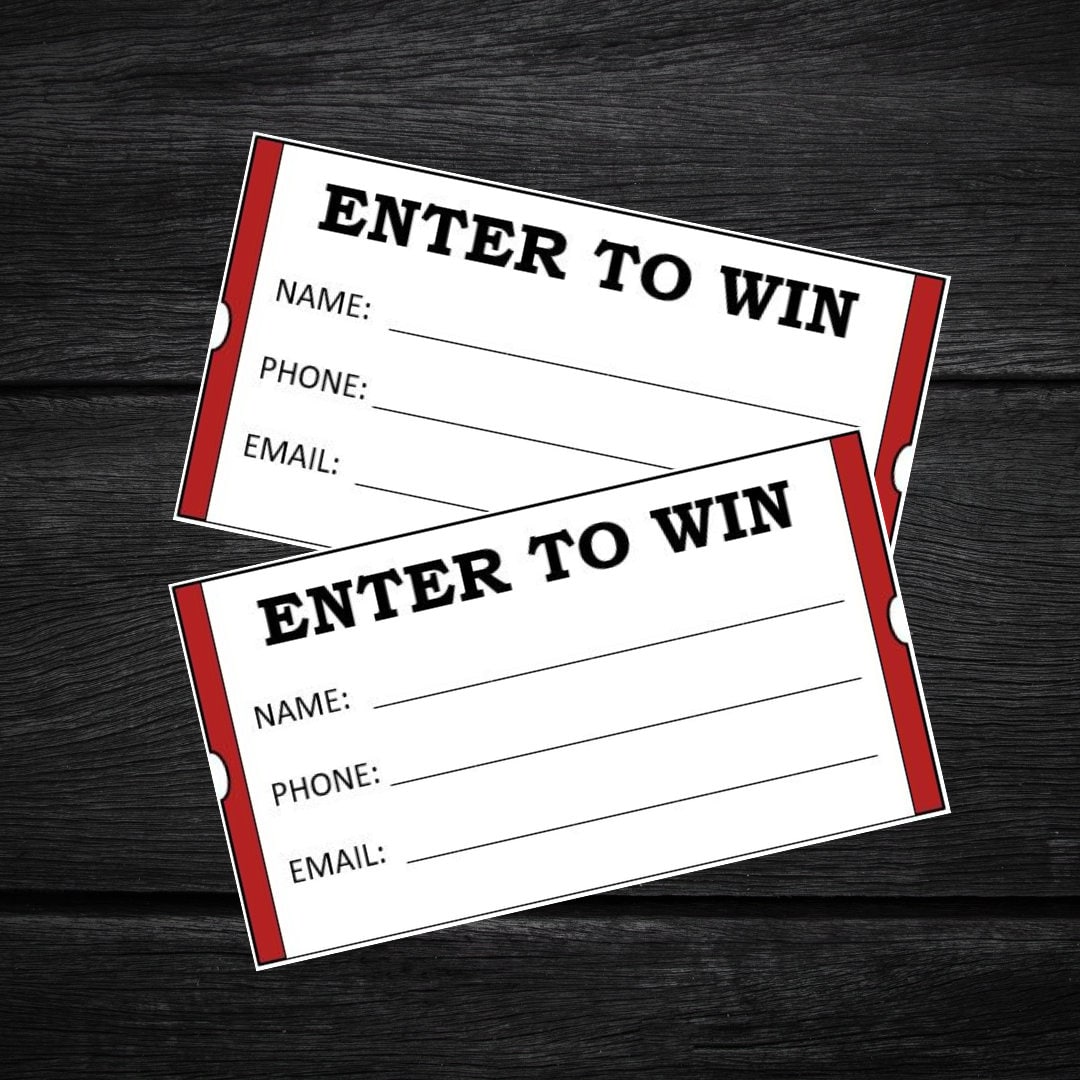Indpendence Raffle ENTER TO WIN Raffle Tickets Fire Brick Red and Black | Printable ...